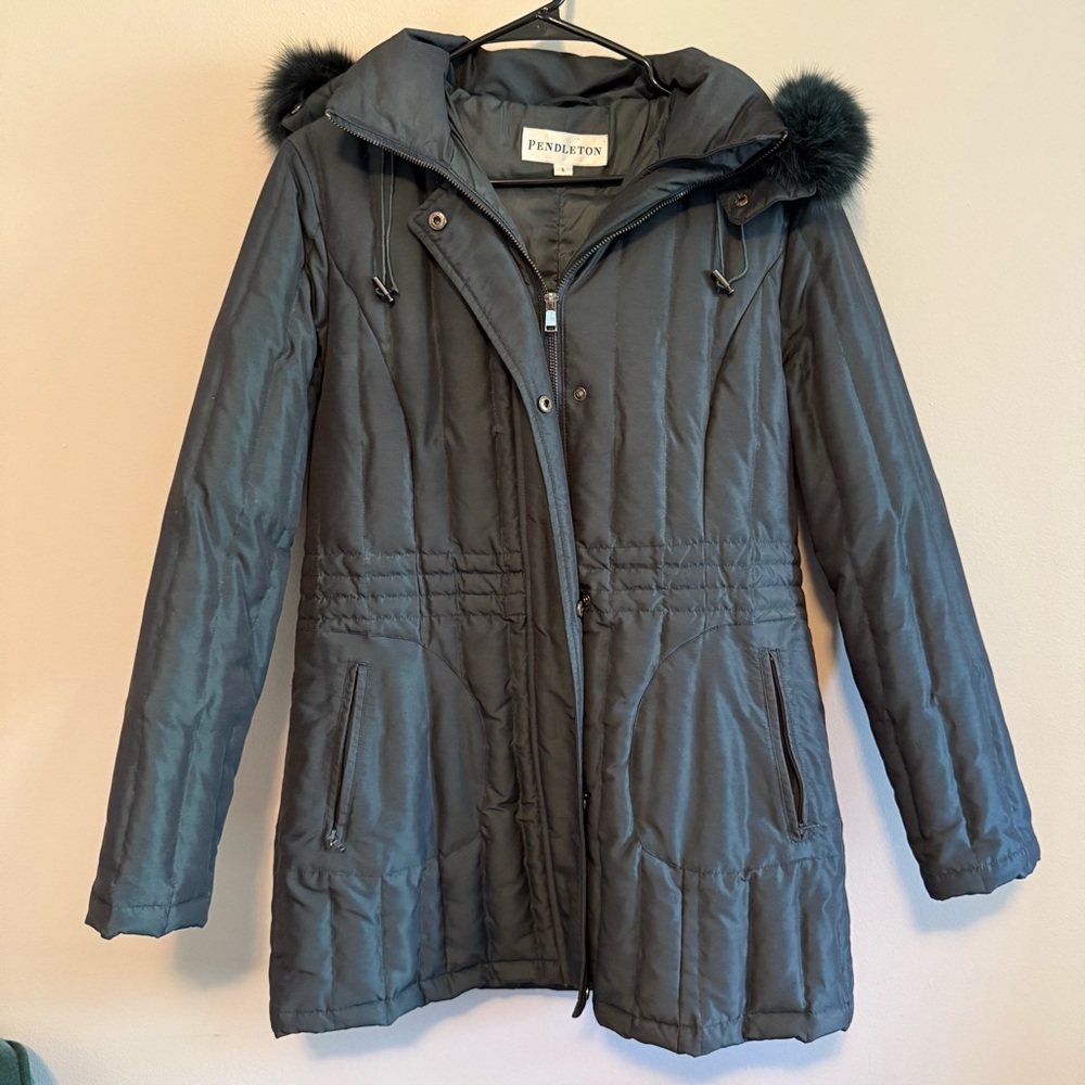 Pendleton Dark Teal Quilted Jacket - image 1